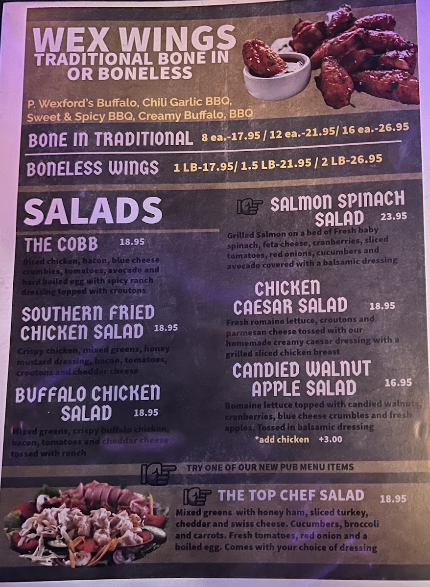 P Wexford's Pub Menu - Image 2