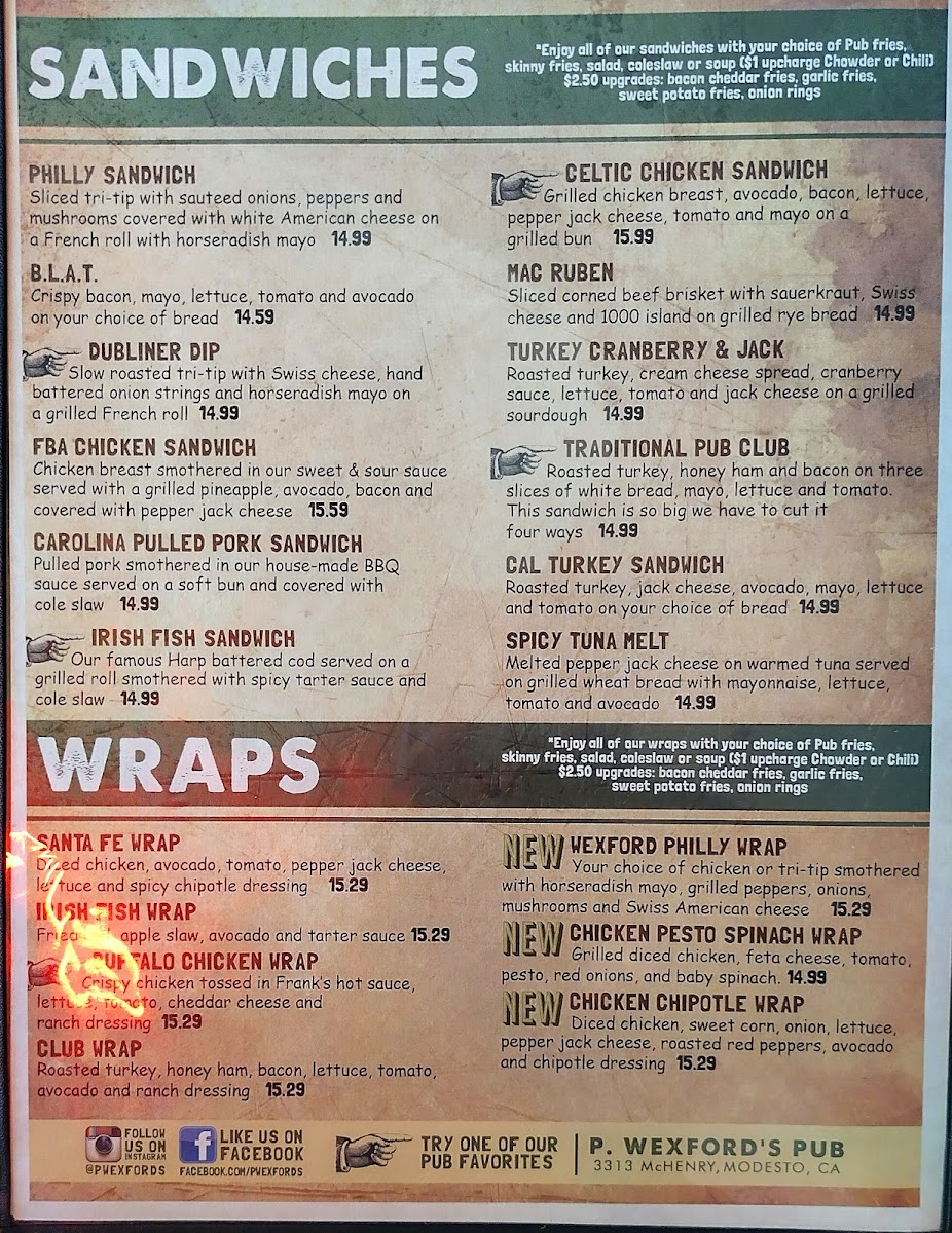 P Wexford's Pub Menu - Image 5